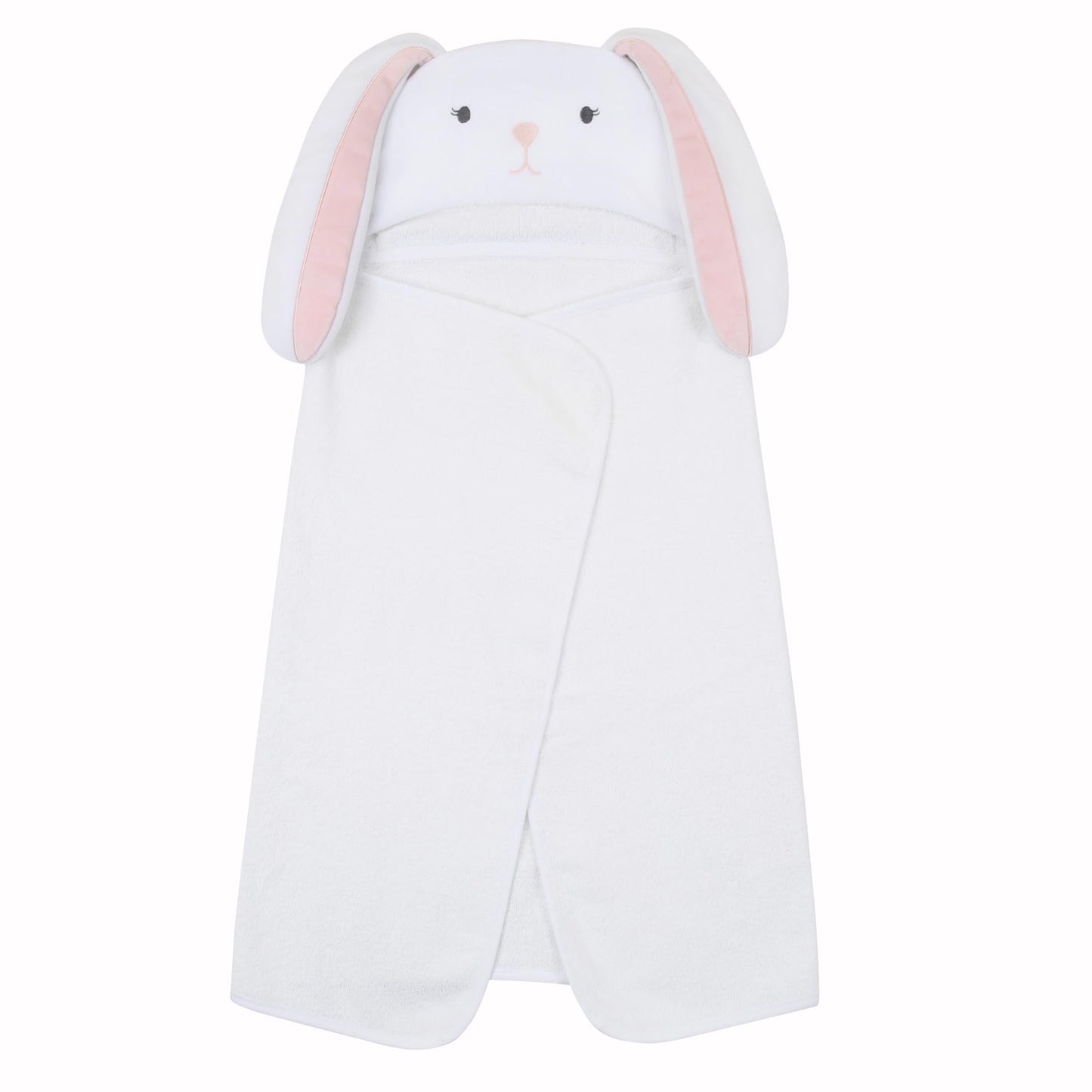Lambs & Ivy Disney Baby Minnie Mouse Pink Cotton Hooded Baby Bath Towel