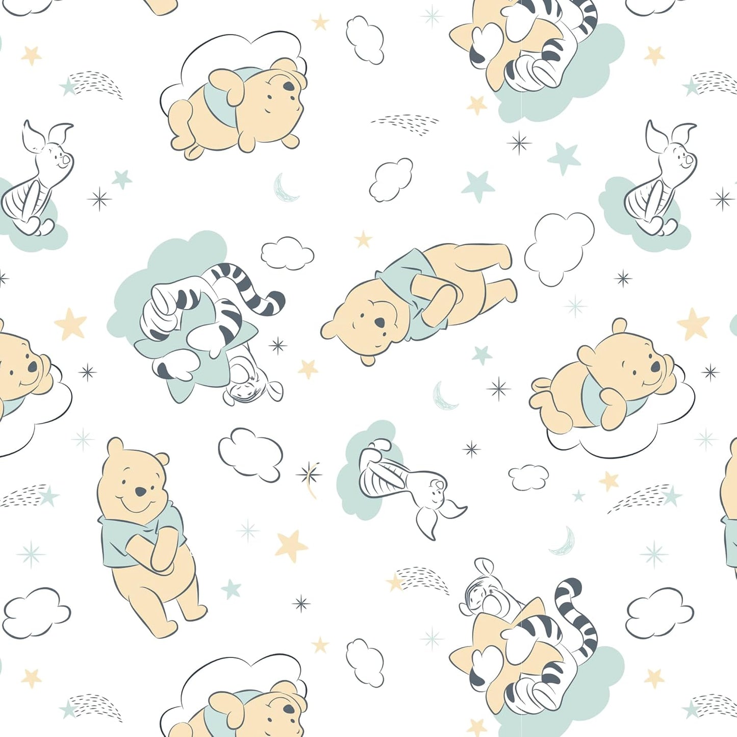 Lambs & Ivy Disney Baby Forever Mickey Mouse White Fitted Crib Sheet