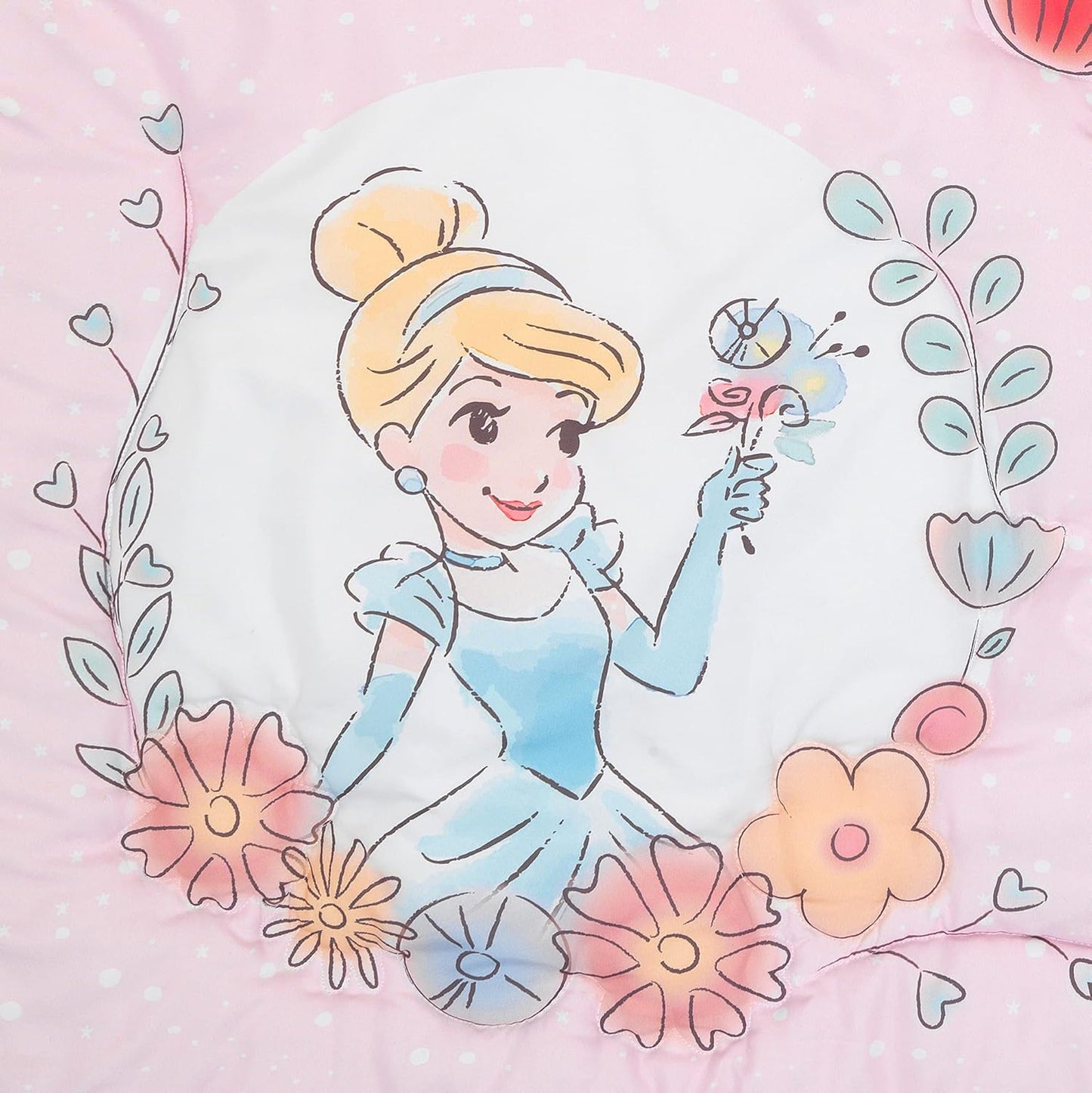 Lambs & Ivy (LAMCR) Disney Princesses Nursery Baby Crib Bedding Set, Pink, 3 Count