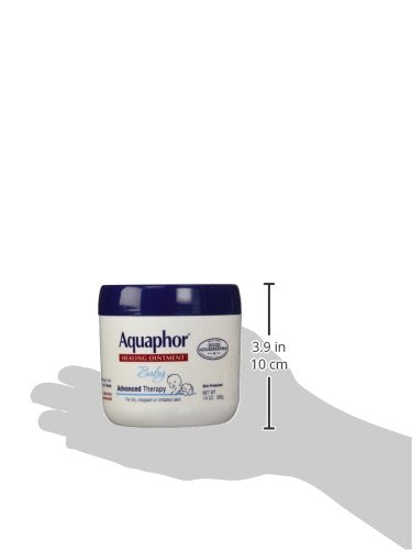Aquaphor Baby Healing Ointment Advanced Therapy Skin Protectant for Chapped or Dry Skin, Drool Rash and Diaper Rash Ointment, 14 Oz Jar
