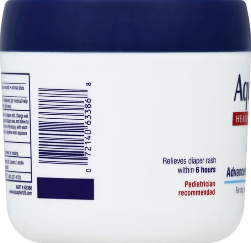 Aquaphor Baby Healing Ointment Advanced Therapy Skin Protectant for Chapped or Dry Skin, Drool Rash and Diaper Rash Ointment, 14 Oz Jar
