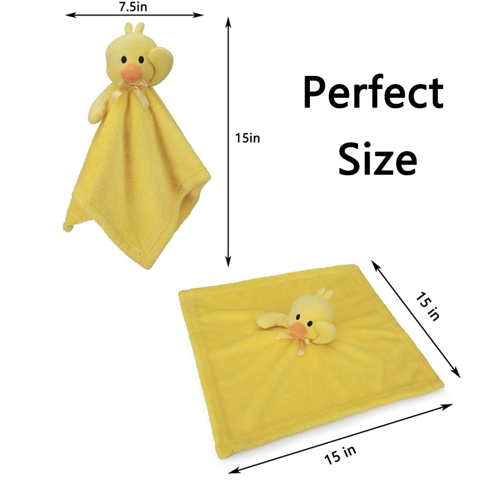 Pro Goleem Elephant Security Blanket, Soft Lovey Unisex Lovie Baby Gifts for Boys and Girls Snuggle Toy Stuffed Animal Newborn Essentials and Items Grey 16 Inch