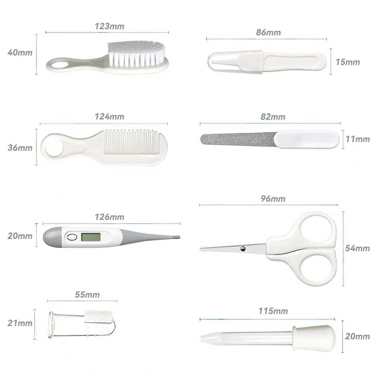 Baby Grooming Kit, Infant Safety Care Set with Hair Brush Comb Nail Clipper Nasal Aspirator,Baby Essentials Kit for Newborn Girls Boys (Pink Baby Grooming kit)