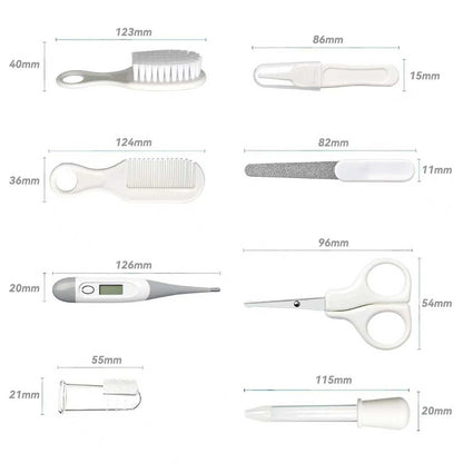 Baby Grooming Kit, Infant Safety Care Set with Hair Brush Comb Nail Clipper Nasal Aspirator,Baby Essentials Kit for Newborn Girls Boys (Pink Baby Grooming kit)