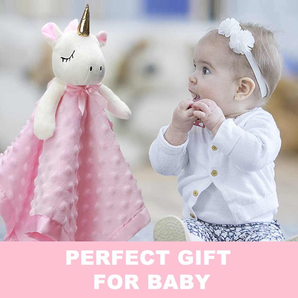 Pro Goleem Elephant Security Blanket, Soft Lovey Unisex Lovie Baby Gifts for Boys and Girls Snuggle Toy Stuffed Animal Newborn Essentials and Items Grey 16 Inch