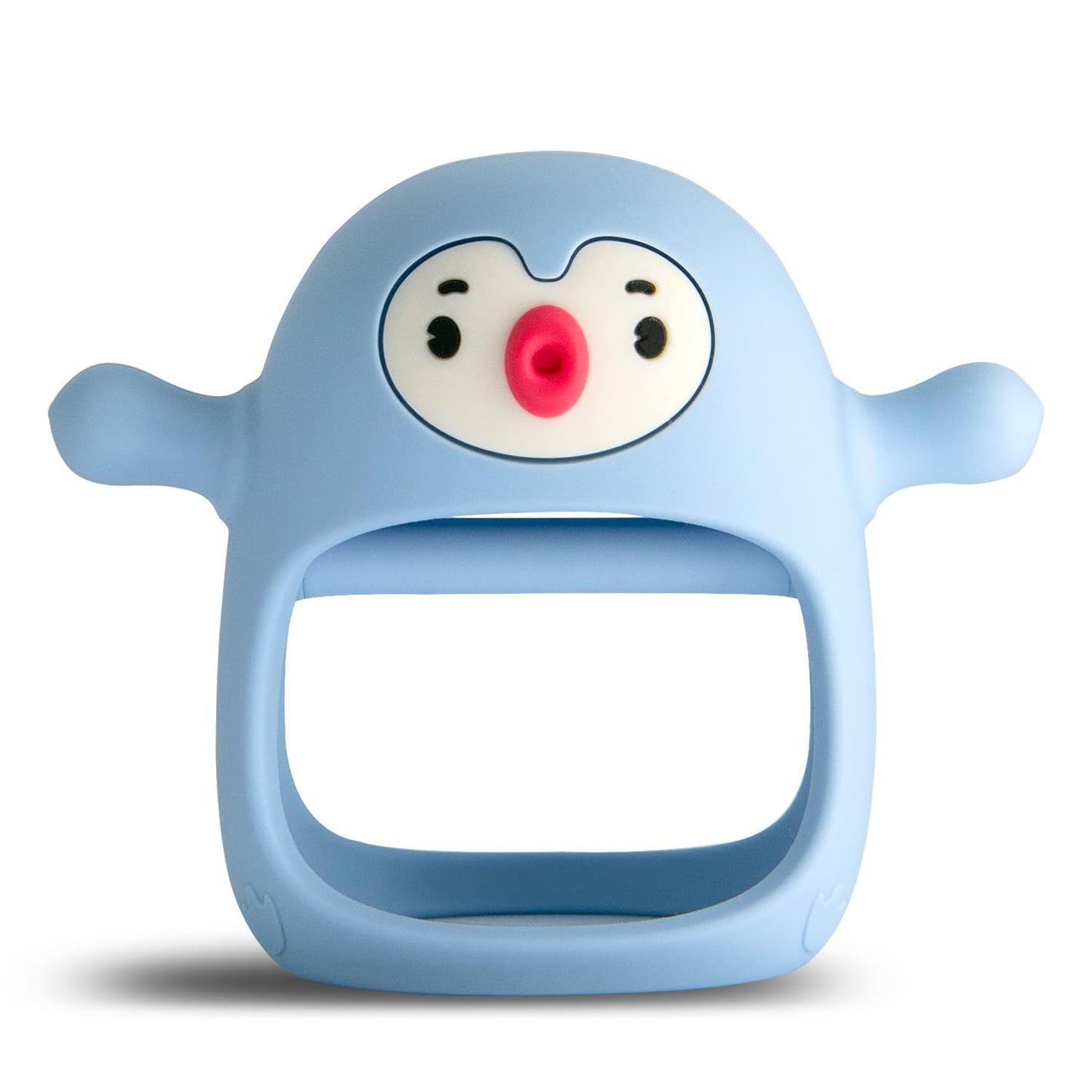 Smily Mia Penguin Teethers, Silicone TeethingToys for Babies 0-6Months, Baby Teethers for 3-6Months, Hand Teether for Infants, Teething/Teether Pacifiers for Infants, Light Purple