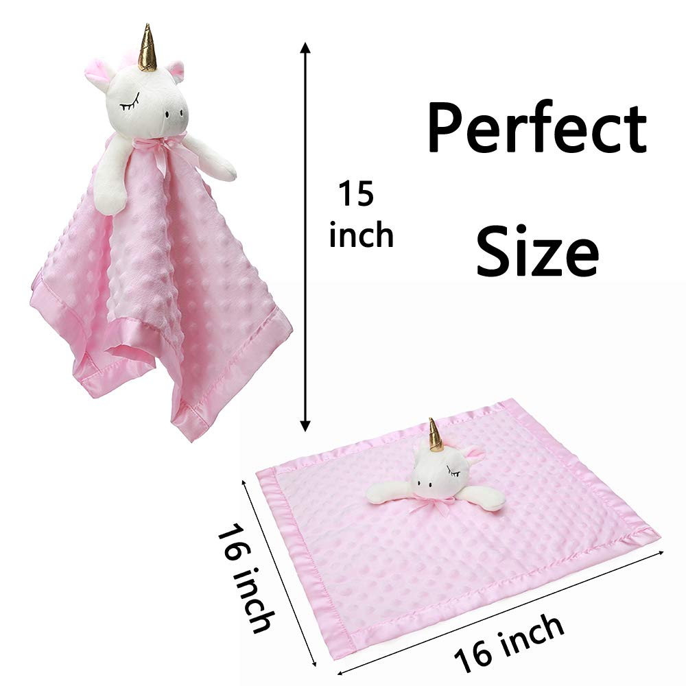 Pro Goleem Elephant Security Blanket, Soft Lovey Unisex Lovie Baby Gifts for Boys and Girls Snuggle Toy Stuffed Animal Newborn Essentials and Items Grey 16 Inch