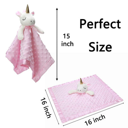 Pro Goleem Elephant Security Blanket, Soft Lovey Unisex Lovie Baby Gifts for Boys and Girls Snuggle Toy Stuffed Animal Newborn Essentials and Items Grey 16 Inch