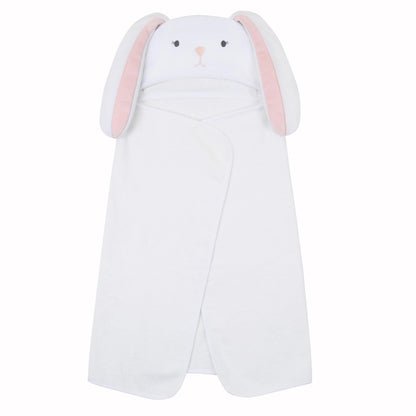 Lambs & Ivy Disney Baby Minnie Mouse Pink Cotton Hooded Baby Bath Towel
