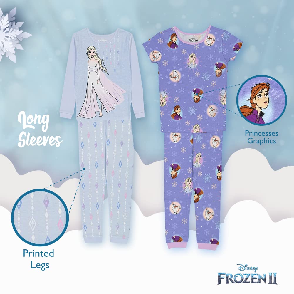 Disney Unisex Kids' 6-piece Snug-fit Cotton Matching Comfortable Pajama Set, Soft & Cute for Kids