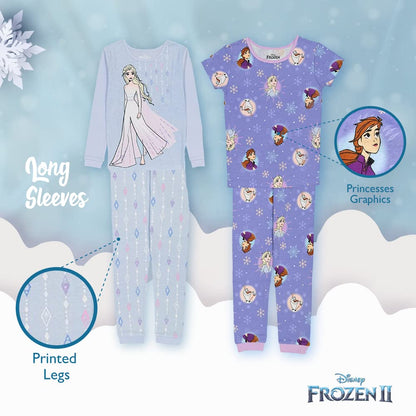 Disney Unisex Kids' 6-piece Snug-fit Cotton Matching Comfortable Pajama Set, Soft & Cute for Kids