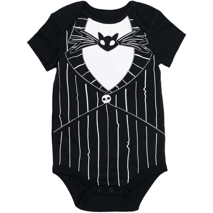 Disney Nightmare Before Christmas Sally Jack Skellington Baby Girls 5 Pack Bodysuits Newborn to Infant