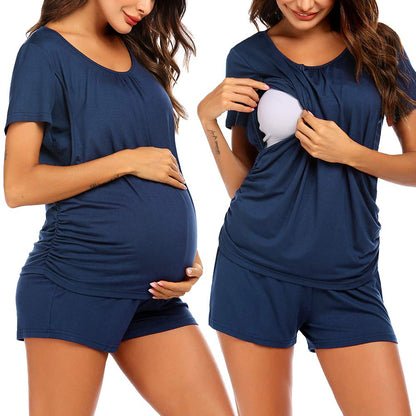 Ekouaer Womens Nursing Pajamas Maternity Breastfeeding Pjs Sleepwear Layer Soft Postpartum Lounge Set Pregnancy Clothes