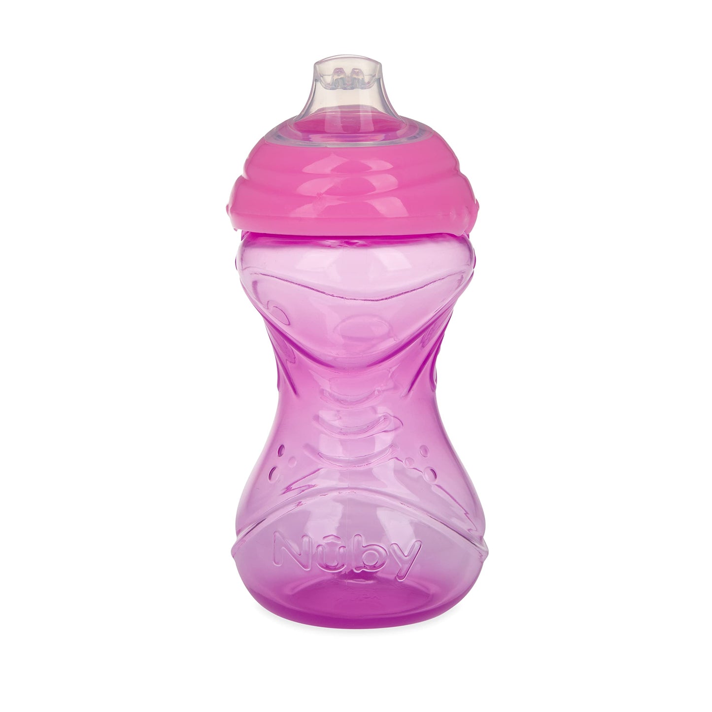 Nuby Clik-It Soft Spout No-Spill Easy Grip Sippy Cup - (3-Pack) 10 Oz - 6+ Months - Neutral