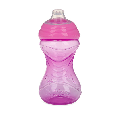 Nuby Clik-It Soft Spout No-Spill Easy Grip Sippy Cup - (3-Pack) 10 Oz - 6+ Months - Neutral
