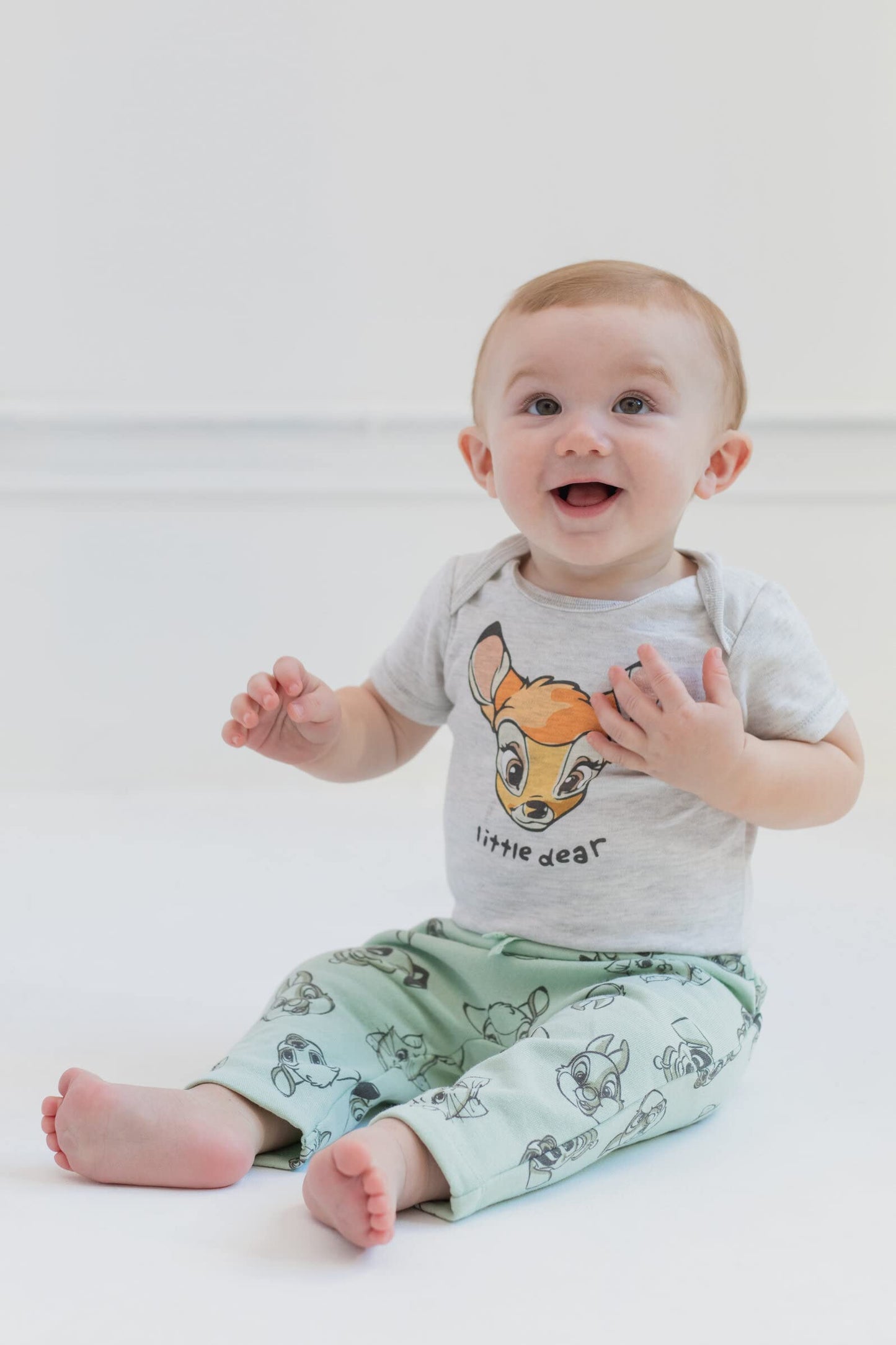Disney Classics Winnie the Pooh Mickey Mouse Baby Hoodie Bodysuit and Pants 3 Piece Outfit Set (Newborn - 24 Months)