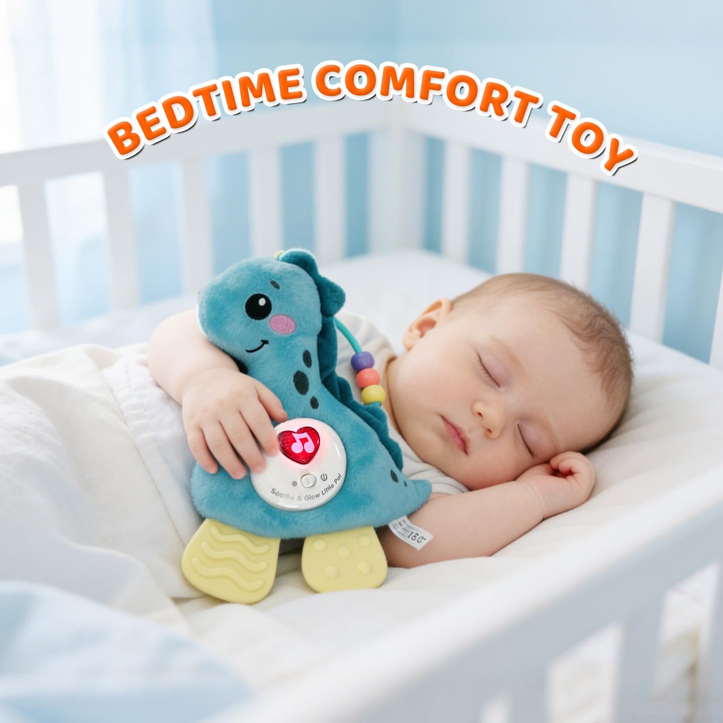 Baby Musical Activity Soft Toys with Sound & Light, Sensory Toys for Infant Developmental with Teether, Rattle and Textures, Soft Plush Toy for Newborn Gift 6 to 12 Months (Pink Unicorn)