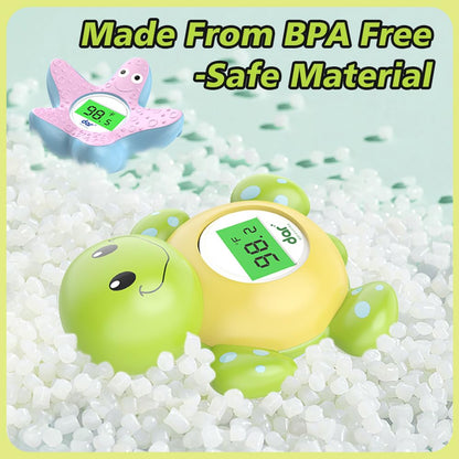 Baby Bath Thermometer, Digital Water Temperature Thermometers with 3 Color Backlit and Temperature Warning, Safety Bath Tube Thermometers Floating Toy for Infant, Toddler