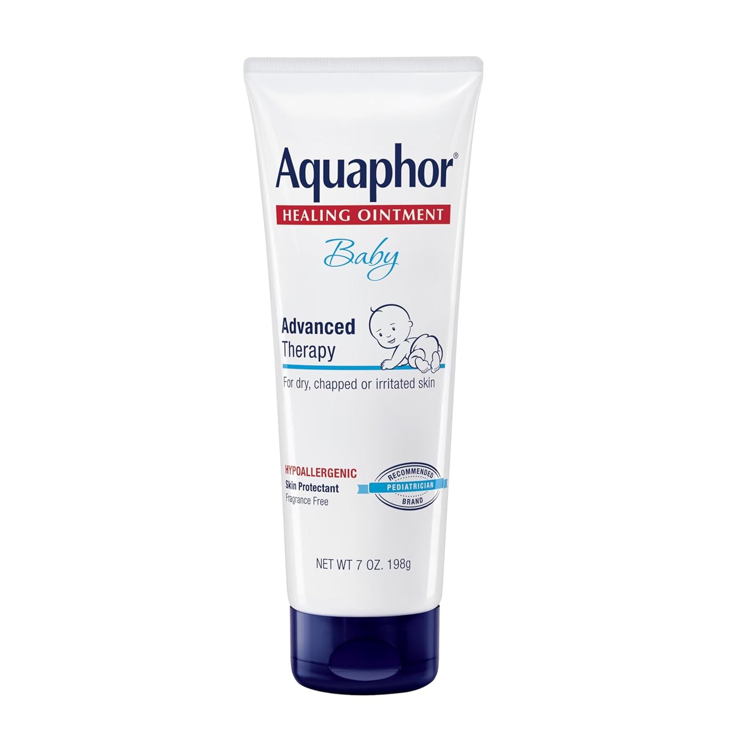 Aquaphor Baby Healing Ointment Advanced Therapy Skin Protectant for Chapped or Dry Skin, Drool Rash and Diaper Rash Ointment, 14 Oz Jar
