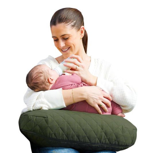 Boppy Nursing Pillow - Firm, Ergonomic U-Shaped Bottle and Breastfeeding Pillow with High Lift for Comfort and Support, Spacious Surface - Pink Garden Flowers