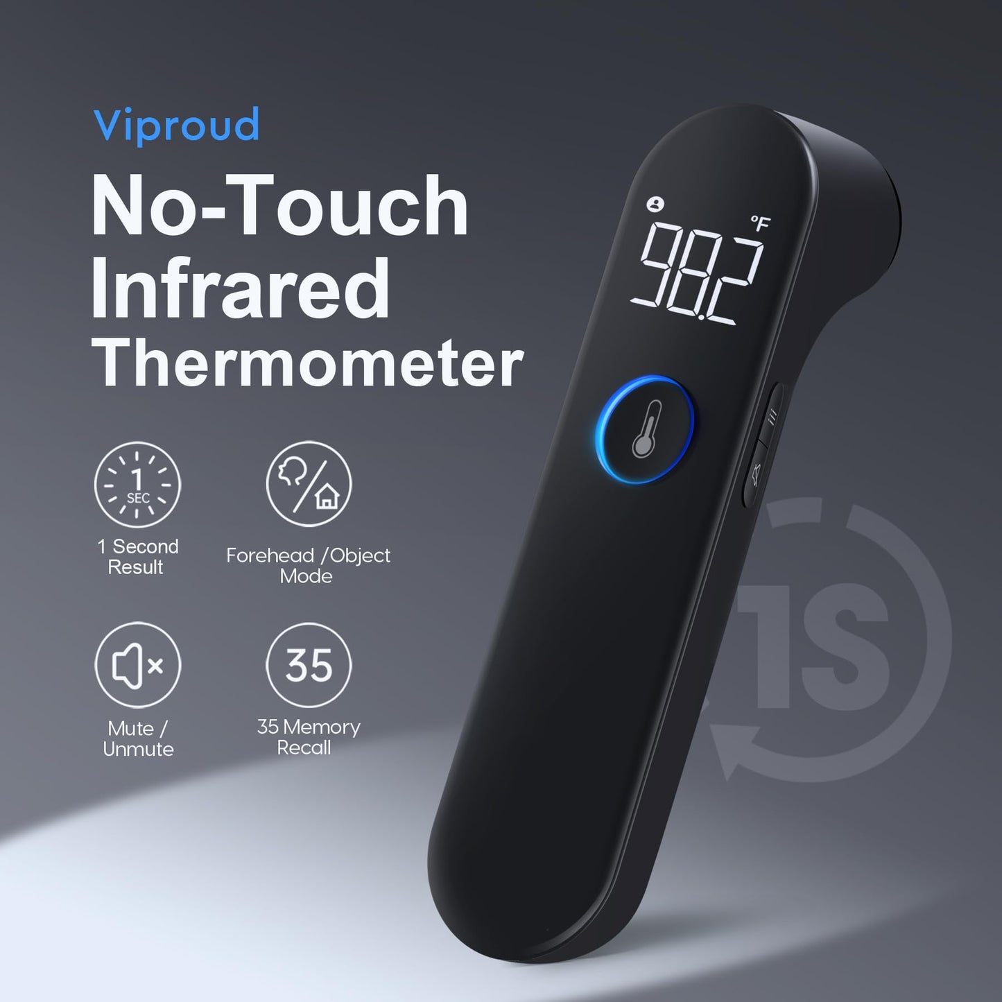 Thermometer for Adults and Kids, Fast Accurate Baby Thermometer, Fever Alarm & Mute Mode, Baby Essentials - Lifetime Support