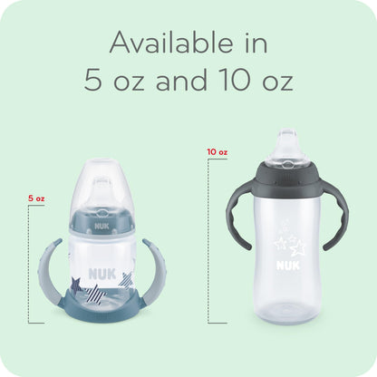 NUK Fun Grips Hard Spout Sippy Cup, 10 oz. | Easy to Hold, BPA Free, Spill Proof Toddler Cup, 4pk