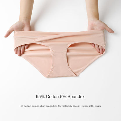 Angelhood 6 Pack Womens Cotton Maternity Underwear,Healthy Maternity Pregnancy Panties Postpartum Mother Under Bump Underwear