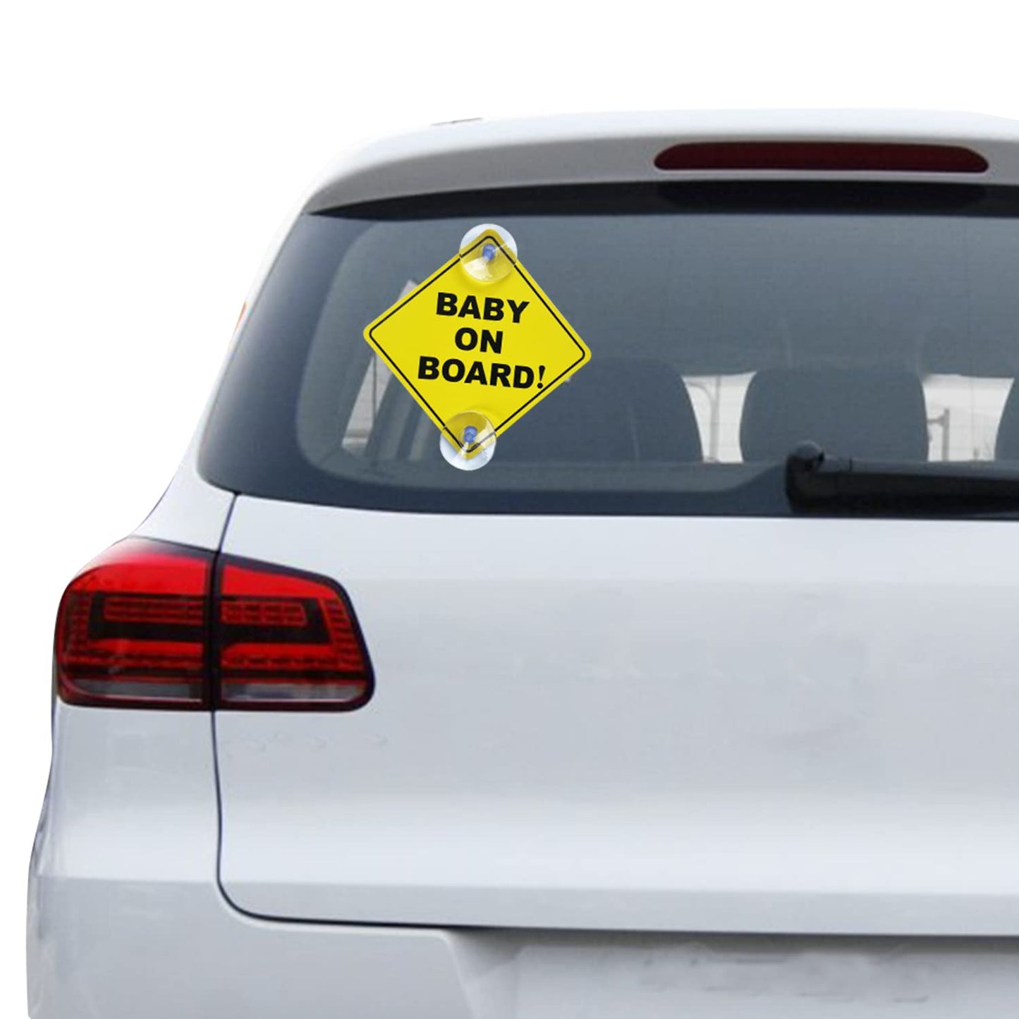 Baby on Board Sticker for Cars 2PCS , Baby On Board Warning Signs with Suction Cups , Durable and Strong Without Residue