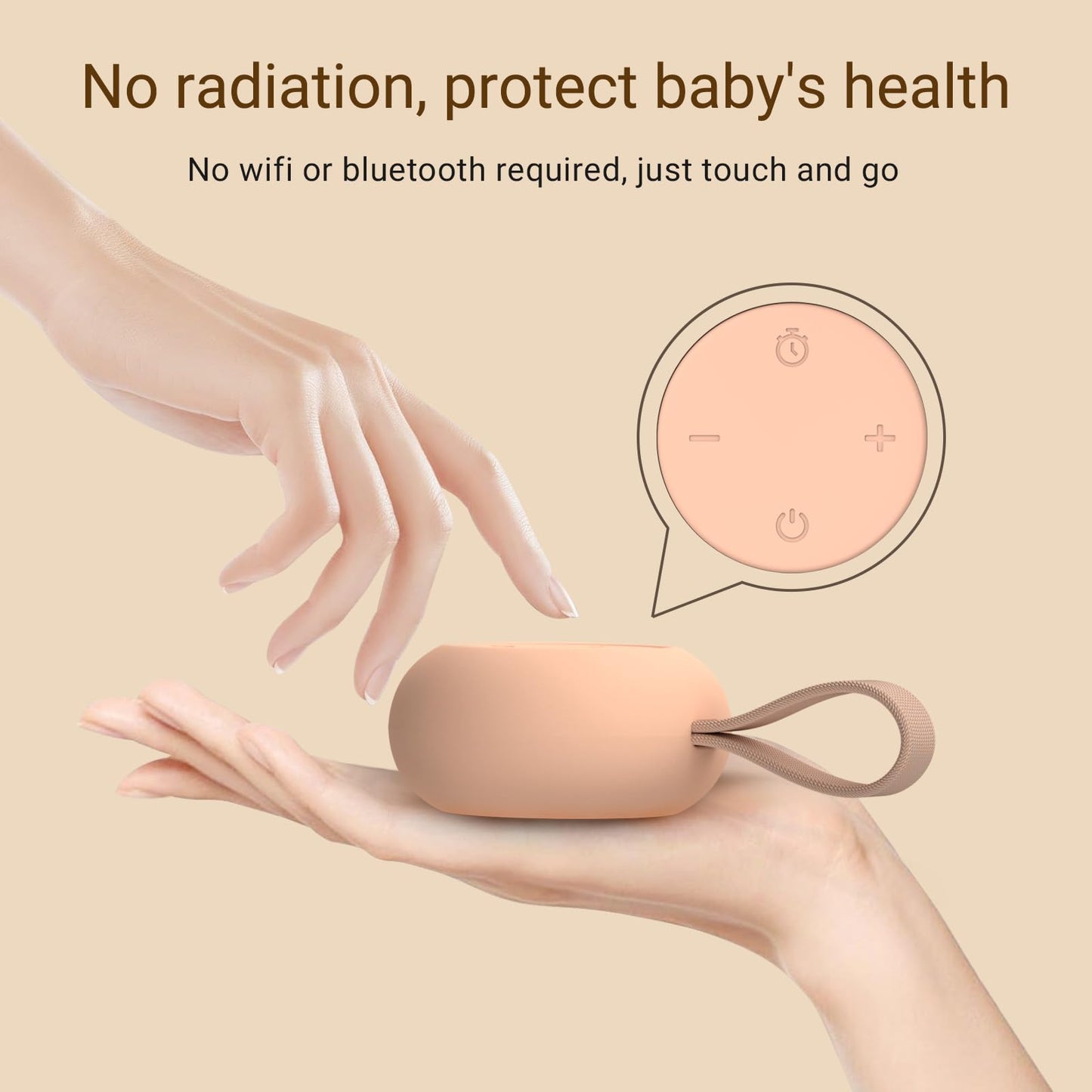 Portable Baby Sound Machine [White Noise for Babies Kids Adults][Timer Function][12 Soothing Sounds][Sleep Soother] 15 Hours Battery Life, Travel,Registry,Gifts,Shower,Clips on Baby Stroller