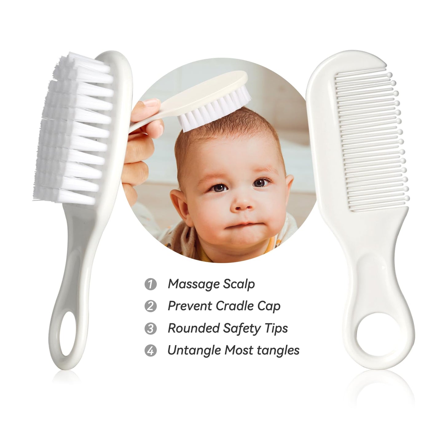 Baby Grooming Kit, Infant Safety Care Set with Hair Brush Comb Nail Clipper Nasal Aspirator,Baby Essentials Kit for Newborn Girls Boys (Pink Baby Grooming kit)