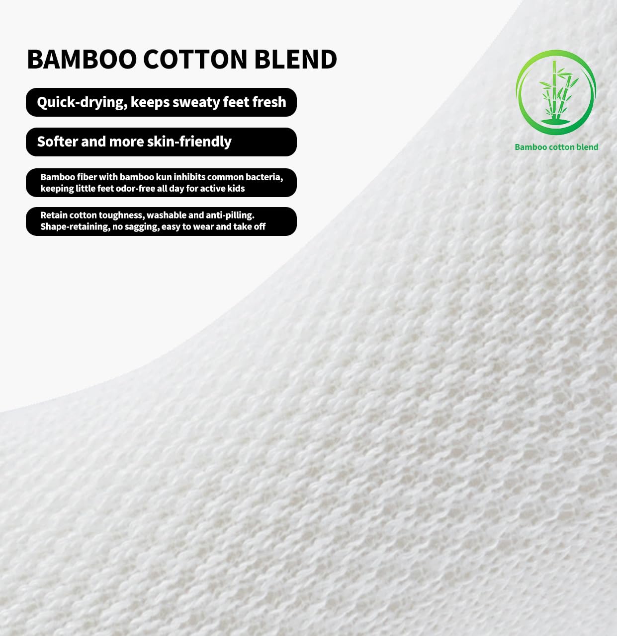 Bamboo Baby Non Slip Ankle Socks - Soft Cotton for Sensitive Skin (6 Pairs, Mixed Colors, Infants-Toddlers-Kids)