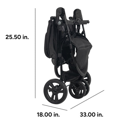 Baby Trend Venture 3-Wheel Stroller Travel System, Stellar Grey