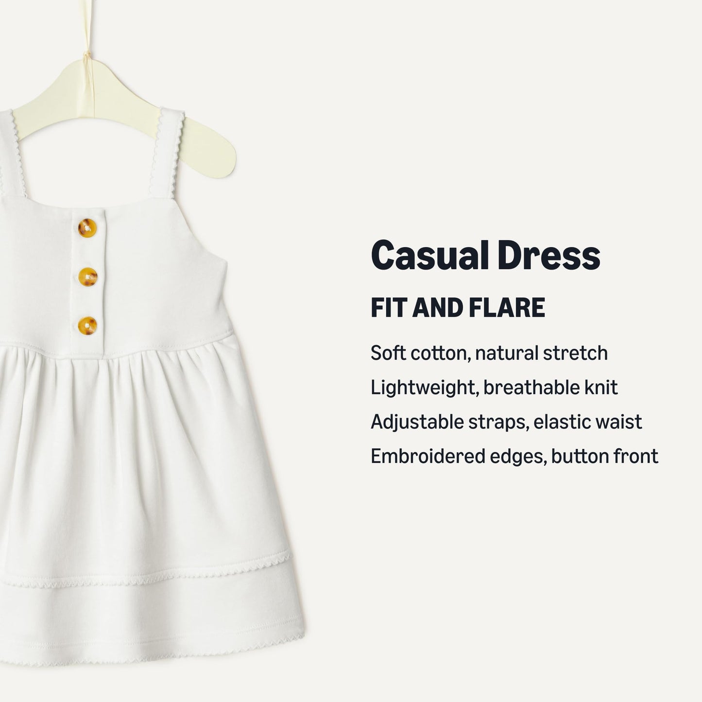 Amazon Essentials x Sofia Grainge Toddlers and Baby Girls' Cotton Casual Fit and Flare Dress