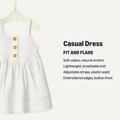 Amazon Essentials x Sofia Grainge Toddlers and Baby Girls' Cotton Casual Fit and Flare Dress