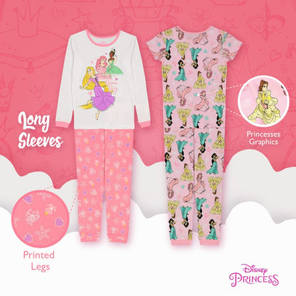 Disney Unisex Kids' 6-piece Snug-fit Cotton Matching Comfortable Pajama Set, Soft & Cute for Kids