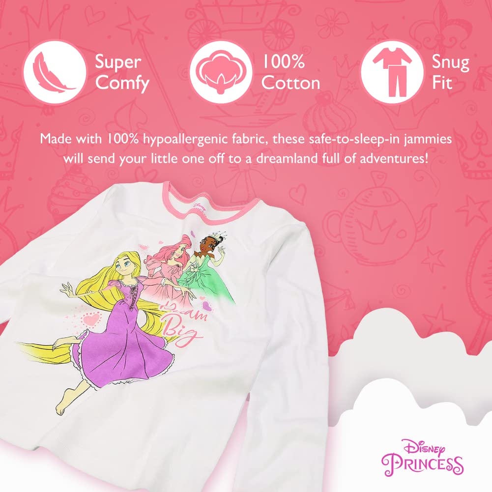 Disney Unisex Kids' 6-piece Snug-fit Cotton Matching Comfortable Pajama Set, Soft & Cute for Kids