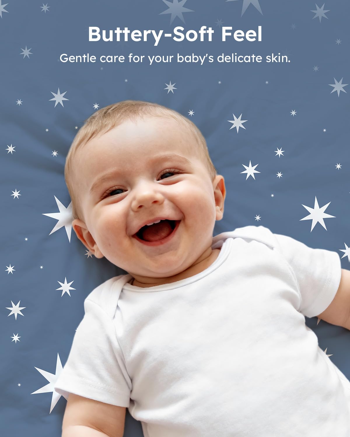 Unnivoll Baby Crib Sheets for Boys Girls, 28x52x8in Fitted Crib Sheet Neutral 3 Pack for Standard Crib and Toddler Mattress, Breathable Soft Microfiber Baby Sheet Blue Gray Planet