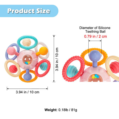 Baby Montessori Sensory Toys for 0-6 6-12 Months, Baby Teether Teething Toys for Babies 0 3 6 9 12 18 Months, Newborn Infant Learning Developmental Toys Gifts for 1 2 Year Old Boys Girls