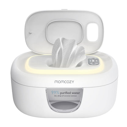 Momcozy Baby Wipe Warmer, Innovative Spring Design, Large Capacity Wipes Dispenser, Fast and Even Heating, 4 Modes of Temperature Heating Control, Diaper Wipe Warmer with Night Light