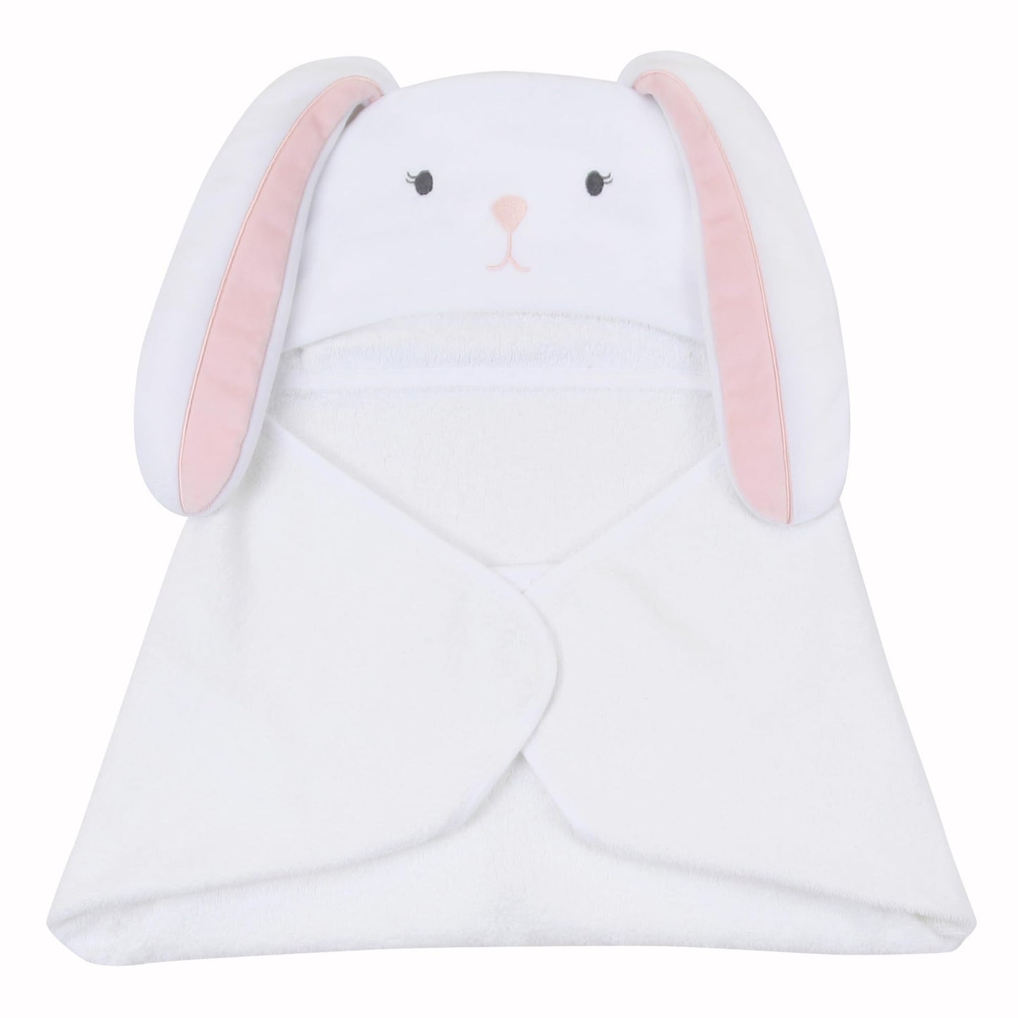 Lambs & Ivy Disney Baby Minnie Mouse Pink Cotton Hooded Baby Bath Towel