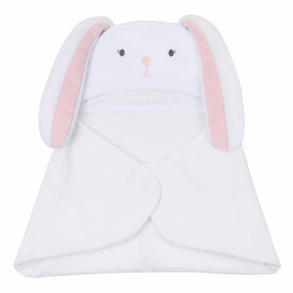 Lambs & Ivy Disney Baby Minnie Mouse Pink Cotton Hooded Baby Bath Towel