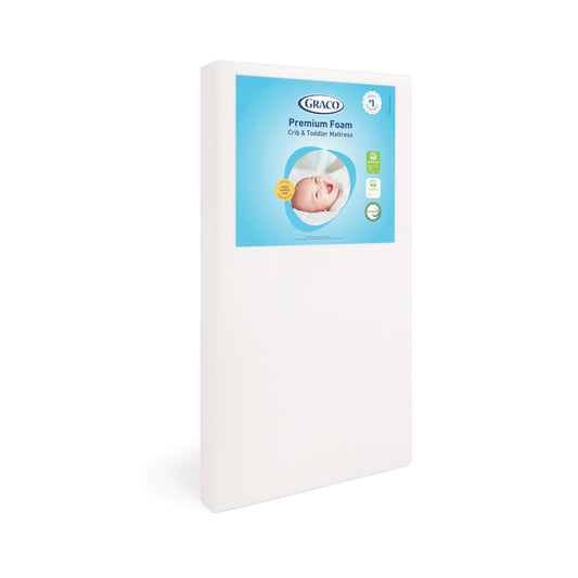 Graco Premium Crib & Toddler Mattress – GREENGUARD Gold Certified, Machine Washable Oeko-TEX Standard 100 Certified Cover with Waterproof Surface, Fits Any Standard Full Size Baby Crib & Toddler Bed