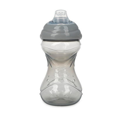 Nuby Clik-It Soft Spout No-Spill Easy Grip Sippy Cup - (3-Pack) 10 Oz - 6+ Months - Neutral