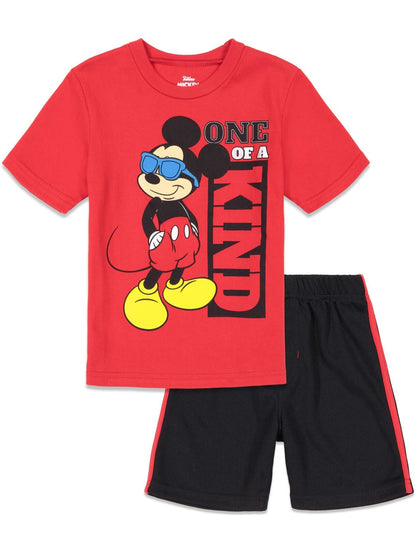 Disney Mickey Mouse T-Shirt and Shorts Outfit Set Infant to Big Kid Sizes (12 Months - 12)