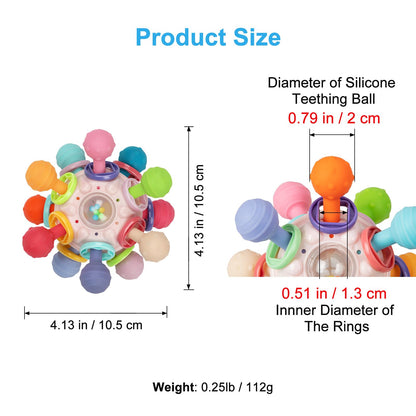 Baby Montessori Sensory Toys for 0-6 6-12 Months, Baby Teether Teething Toys for Babies 0 3 6 9 12 18 Months, Newborn Infant Learning Developmental Toys Gifts for 1 2 Year Old Boys Girls