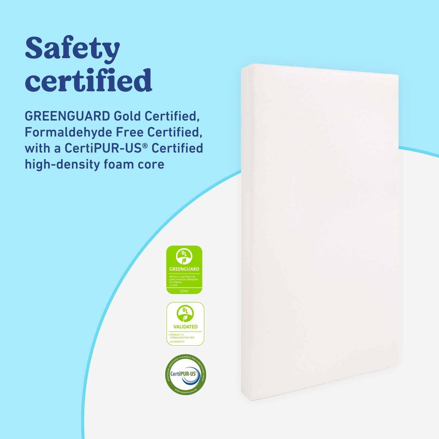 Graco Premium Crib & Toddler Mattress – GREENGUARD Gold Certified, Machine Washable Oeko-TEX Standard 100 Certified Cover with Waterproof Surface, Fits Any Standard Full Size Baby Crib & Toddler Bed
