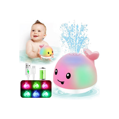 Toddla Whale Bath Toy Sprinkler - Water Pool Toys for Toddlers 1-3, Light Up Floating Baby Bath Toys, Birthday Gift for 1 2 3 4 5 Year Old Boys Girls,, Water Sensory Toys for Kids
