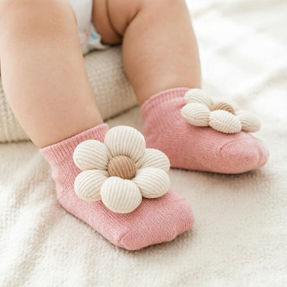DRESHOW BQUBO Baby Girls Toddler Anti Slip Socks - Cute Frilly Ruffle Grip Ankle Socks for Infant Toddler
