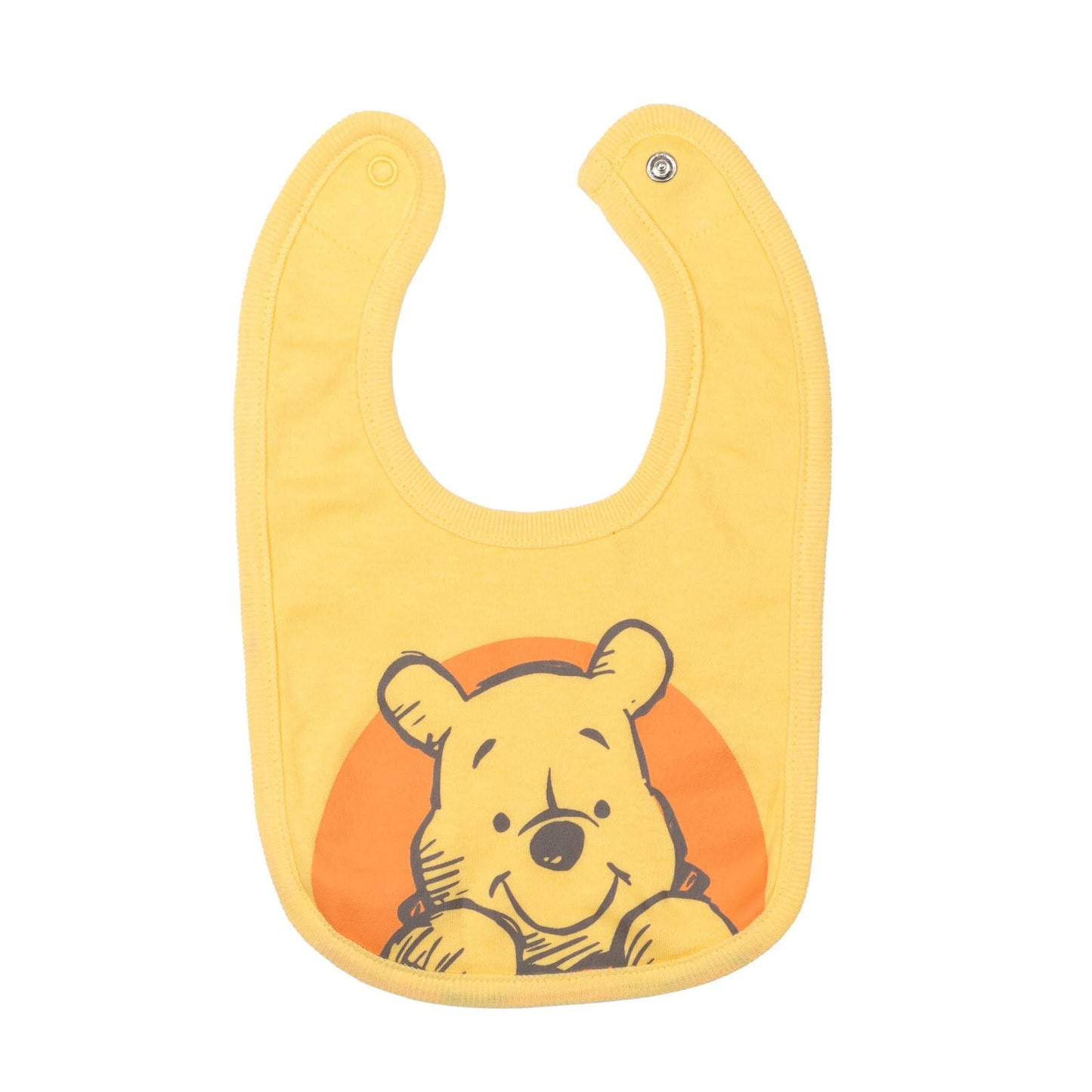 Disney Winnie the Pooh Baby 4-Piece Bodysuit Pants Bib and Hat Set Newborn to Infant