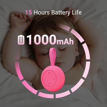 Portable Baby Sound Machine [White Noise for Babies Kids Adults][Timer Function][12 Soothing Sounds][Sleep Soother] 15 Hours Battery Life, Travel,Registry,Gifts,Shower,Clips on Baby Stroller